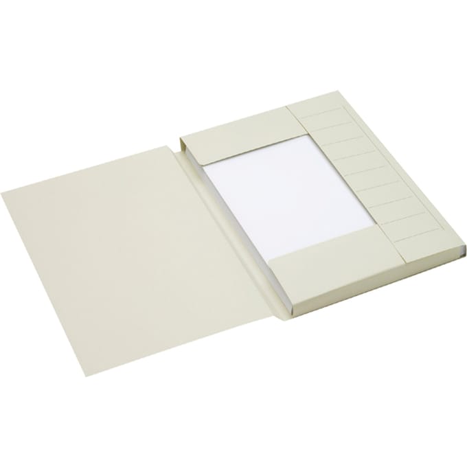 Dossiermap Secolor A4 3 kleppen 100% gerecycled karton 250 gr grijs