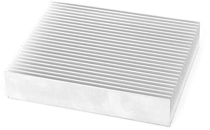 Koelmodule Aluminium - Warmteafvoer Plaat - Elektronica Koelen - Optimale Thermische Geleidbaarheid - 11 x 9 x 2 cm - Aluminiumkleurig