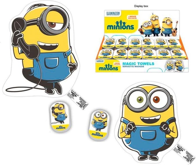 Magische Handdoek Minions - 20 x 25 cm