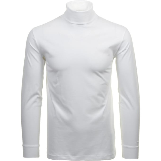 Ragman Long Sleeve Uni Col T-Shirt Single Jersey Wit / male