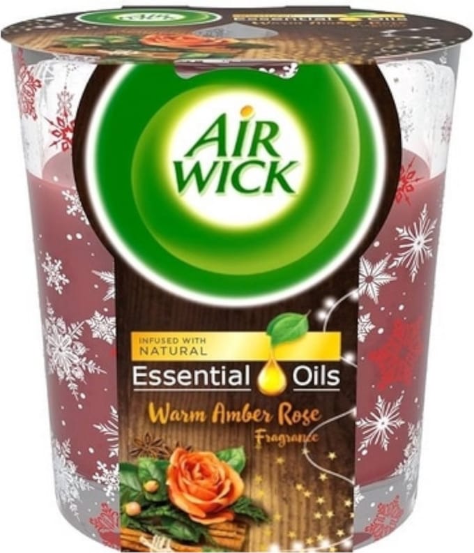 Airwick Geurkaars Essential Oils Warm Amber Rose - 6 stuks - Voordeelbundel