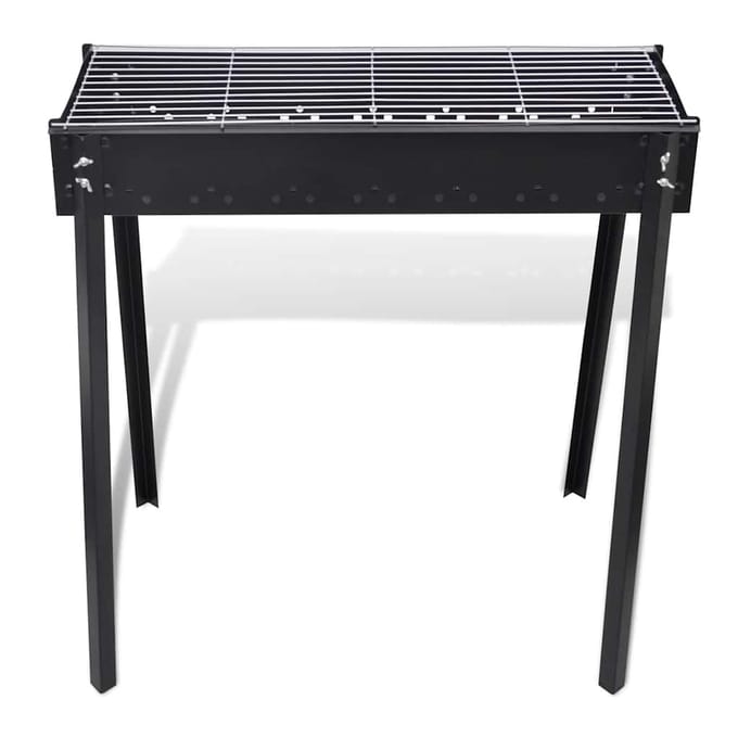 vidaXL Houtskoolbarbecue staand vierkant 75x28 cm