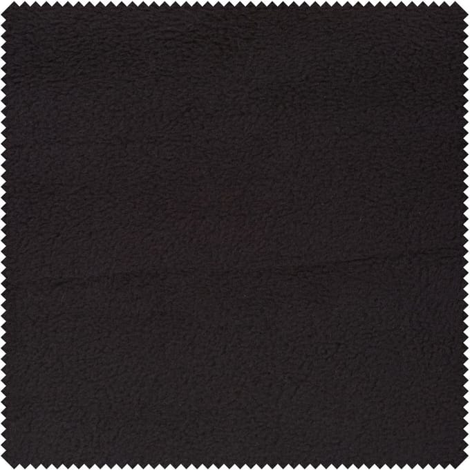 Fleece stof "Antipeeling", uni - Zwart
