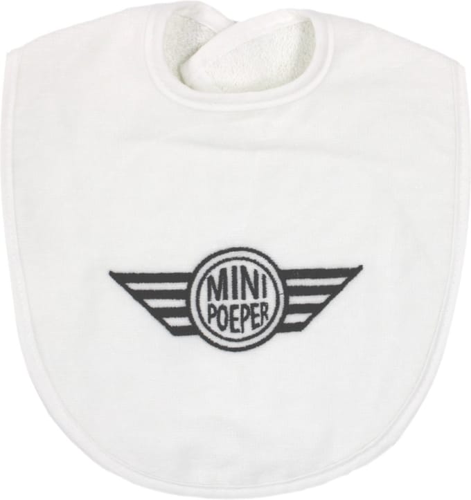 Petit Villain Slab met Klittenband - mini pooper - 100% katoen