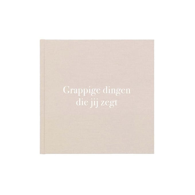 Writemoments Uitsprakenboekje kinderen - Grappige dingen die jij zegt - Linnen beige