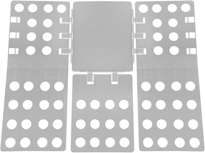 Vouwplank Kleding - Wasopberghulp Kledingorganizer - Efficiënt Kleding Vouwen - Verstelbaar Ontwerp - Einheitsgröße - Grijs
