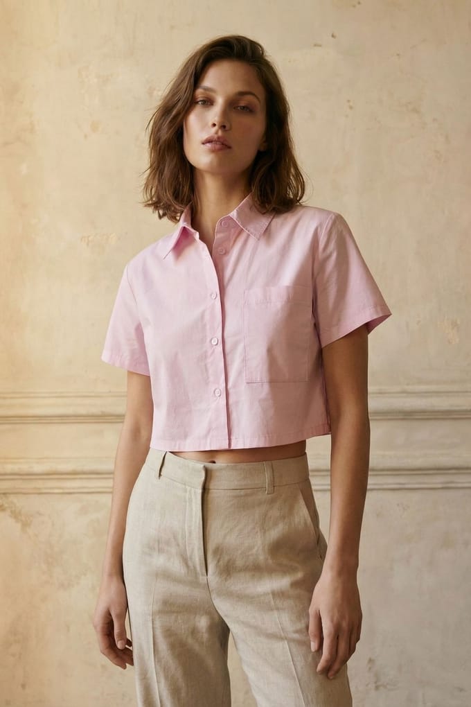 Knopjes Zak Crop Shirt