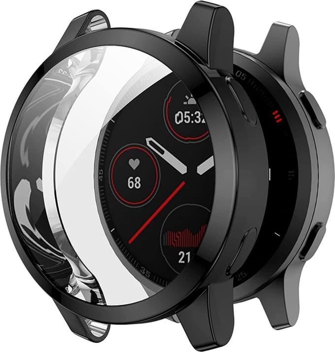 Case geschikt voor Garmin Vivoactive 4s 40mm - Zwart - Siliconen