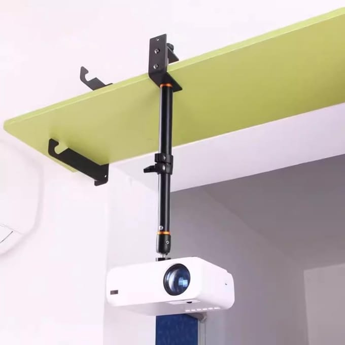 Projector Montage - Plafondhouder Beamer - Home Cinema Setup - Verstelbare Lengte - 35cm Pakket - Zwart