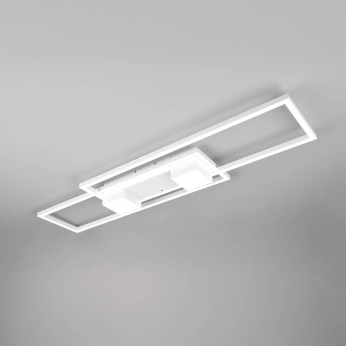 Trio Lighting Albany LED plafondlamp, wit, 100 x 28 cm, aluminium, CCT, dimbaar
