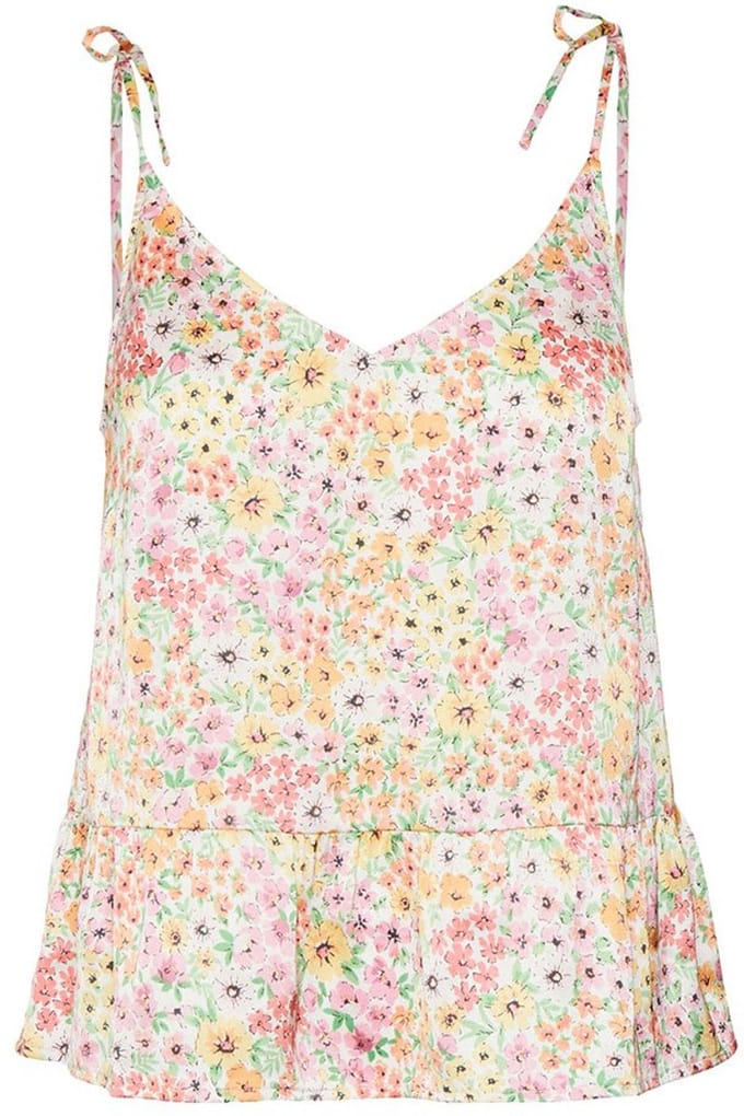 Vero Moda Sia V Neck Sb4 Mouwloos T-shirt Wit M Vrouw