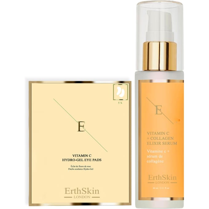 Vitamine C + Collageen Elixir Serum 60ml + Vitamine C Hydro Geel Oogkompressen x 5