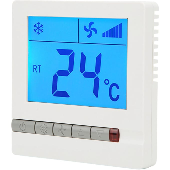 LCD Digitale Thermostaat Vertraging Compressor Bescherming Ventilatorkonvector Temperatuurregelaar blue