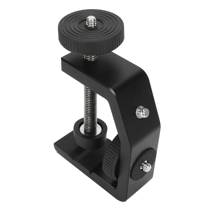 Universele C-klem Heavy Duty Metalen Verstelbare C-klem met 14 Inch Montageschroeven voor Statief black