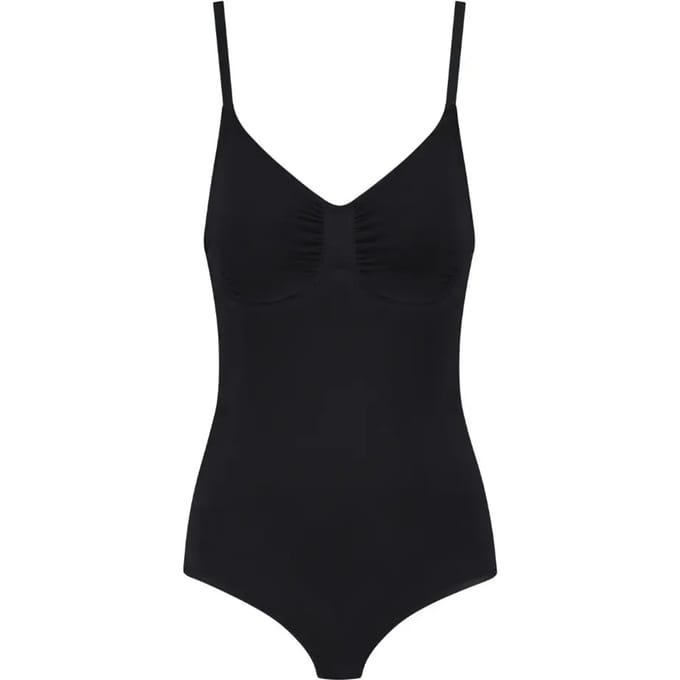 Bye Bra Soft Touch Seamless Bodysuit Ultra Low back, Black, L