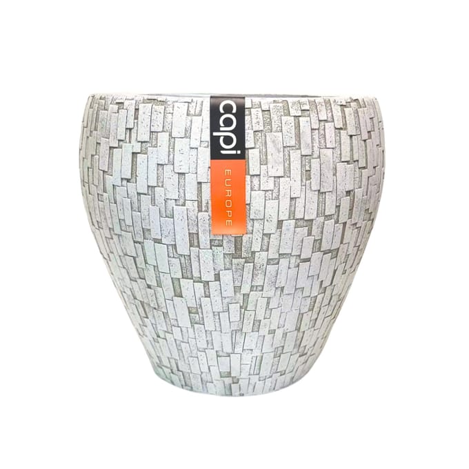 Capi Europe bloempotten wit 39 cm set van 2