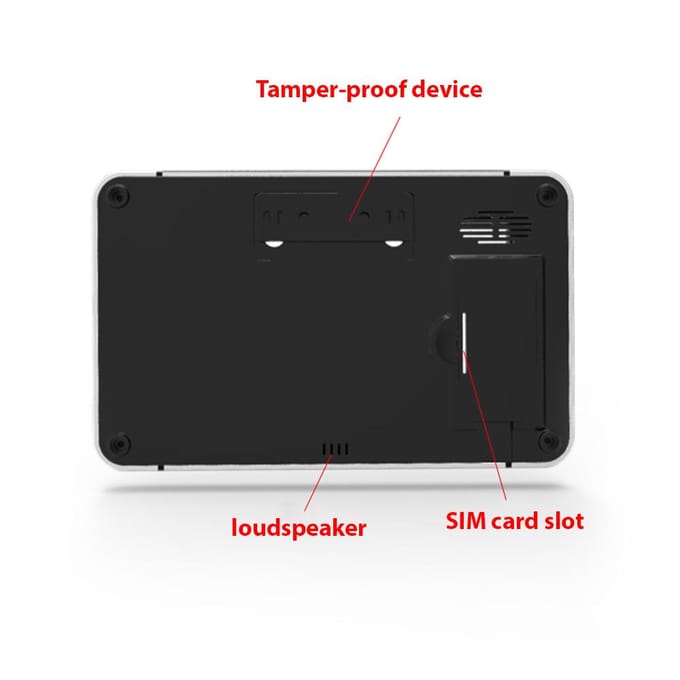 4G WiFi TY Draadloos Huisalarmsysteem 4,3-inch Volledig Touchscreen Alarmpaneel met Vingerafdruk EU Version blue