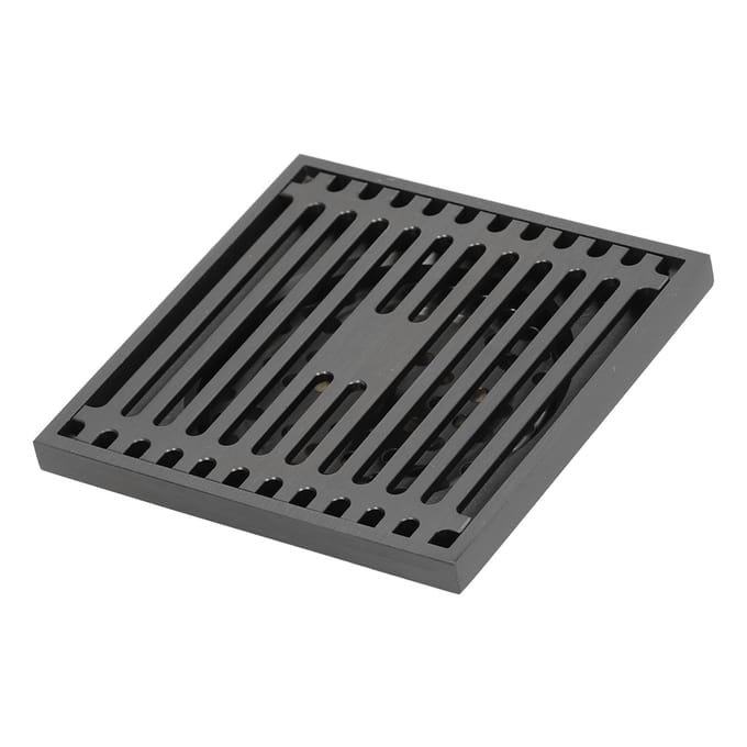 Siphon de sol Acier inoxydable Carré Anti-odeur Grand débit Grille de salle de bain pour Maison Balcon gray