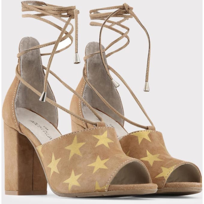 Sterrenprint Suède Vetersandalen