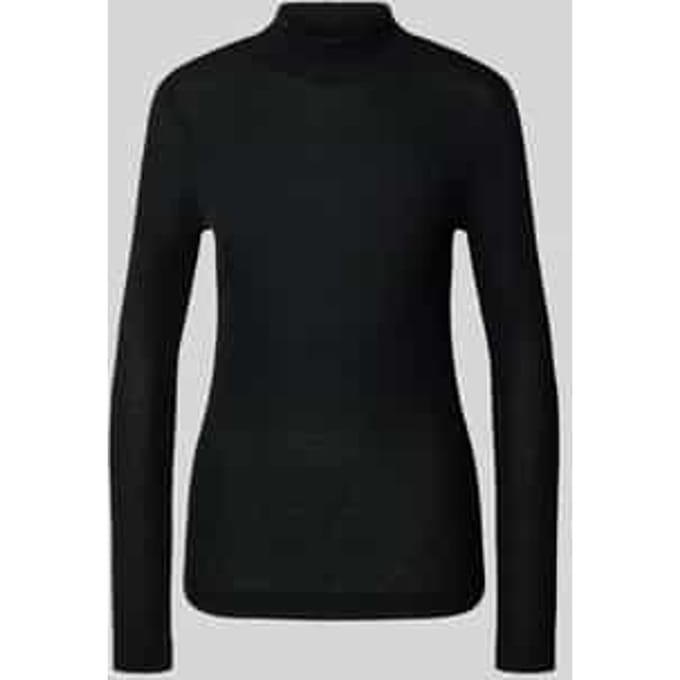 Shirt met lange mouwen van viscosemix met opstaande kraag