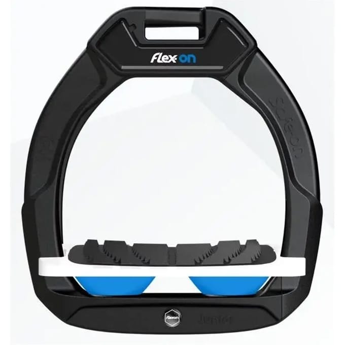 Veiligheidspaadjes voor paardrijden Schuin Grip Zwart/Wit/Blauw Flex-On Safe-On