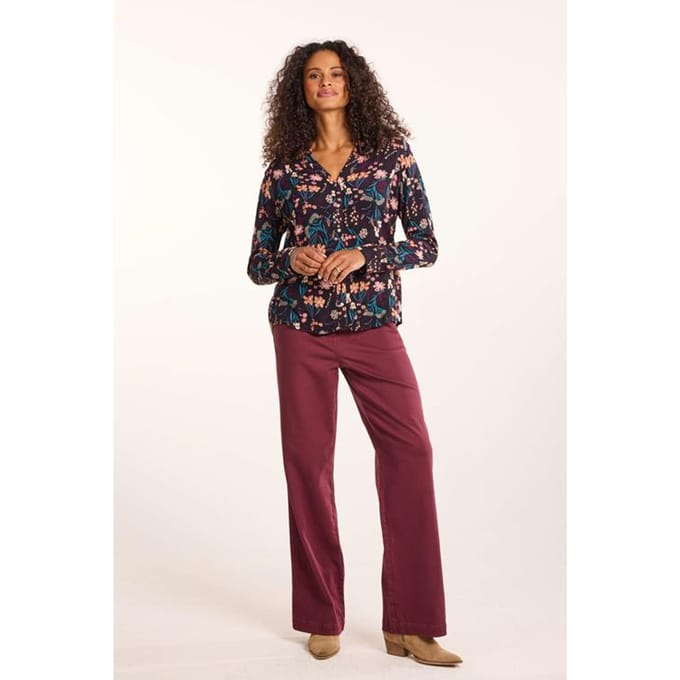 Blouse Selma Black Tangle print