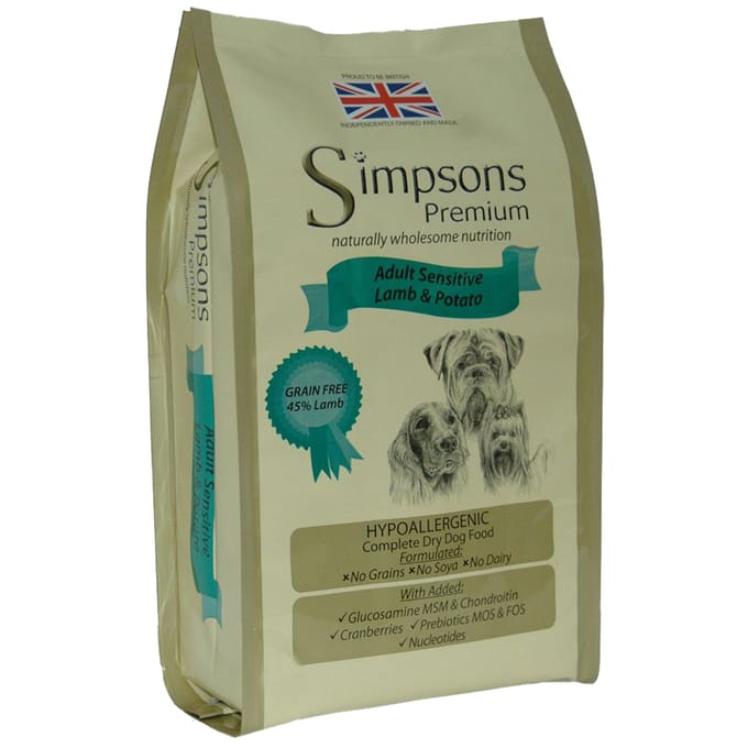 Simpsons Premium Sensitive Adult - Lam & Aardappel Hondenvoer - 2 kg