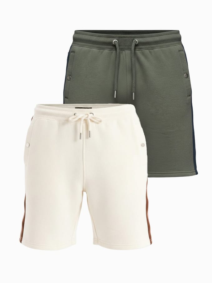 OMBRE Set - Katoen - Gestreept Groen, Crème M