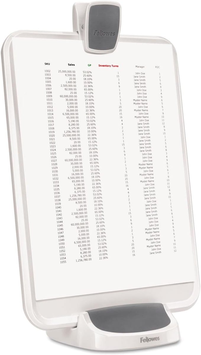 Documentenhouder Bureau - Papieren Standaard - Efficiënt Werken - 3-in-1 Ontwerp - 37x24x15 cm - Wit Grijs