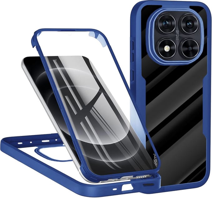 Hoesje geschikt voor Xiaomi Redmi Note 14 Pro 5G/14 Pro Plus / Xiaomi Poco X7 - Techsuit ColorVerse 360 Case met Screenprotector - Blauw