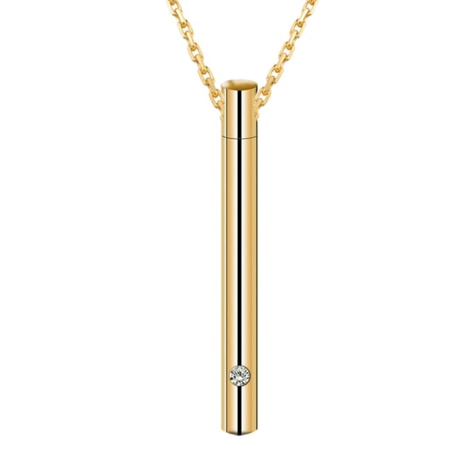 Fako Bijoux® - Ketting - Ashanger / Assieraad - Koker - Ultra - Goudkleurig