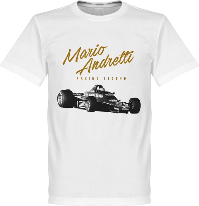 Mario Andretti T-Shirt - Wit - XL