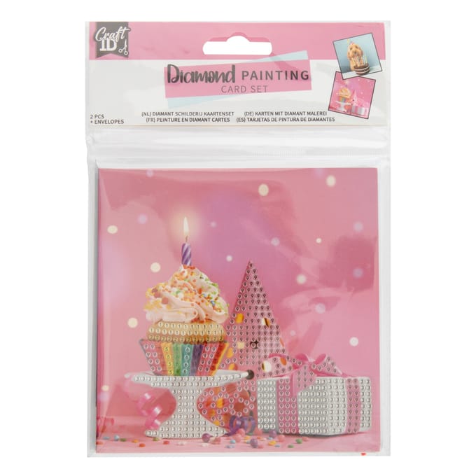 Grafix Diamond Painting kaarten maken 13x13cm 002 (2 stuks)