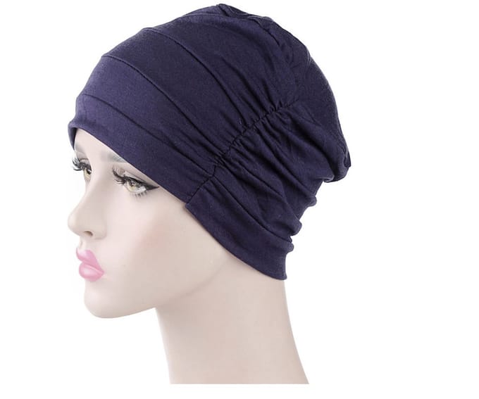 Cabantis Hijab Beanie - Hoofddeksel - Islamitisch - Tulband - Muts - Chemo - Donkerblauw