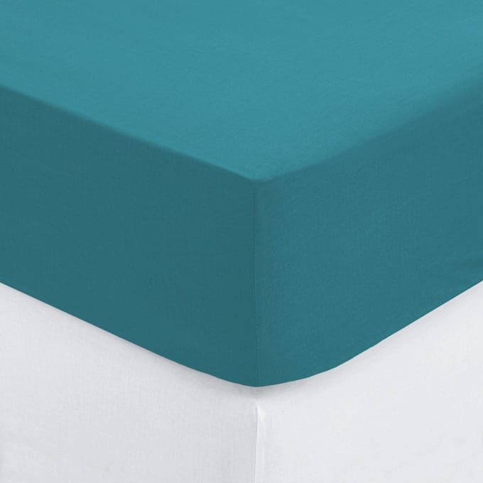 Atmosphera Hoeslaken katoen 160x200cm - Turquoise