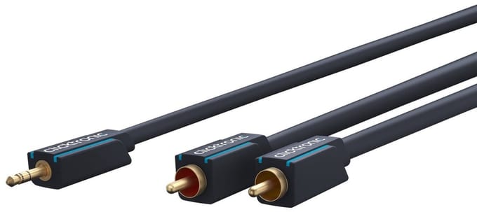 Clicktronic 3.5 mm AUX to RCA Adapter Cable, Stereo