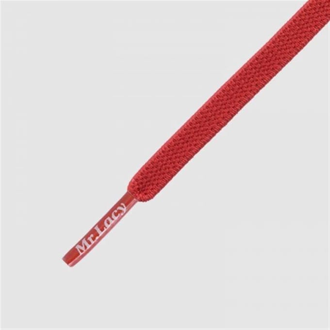 Mr. Lacy - Schoenveter - Flexies - Plat - Rood  - Elastische veters - Lengte70 cm