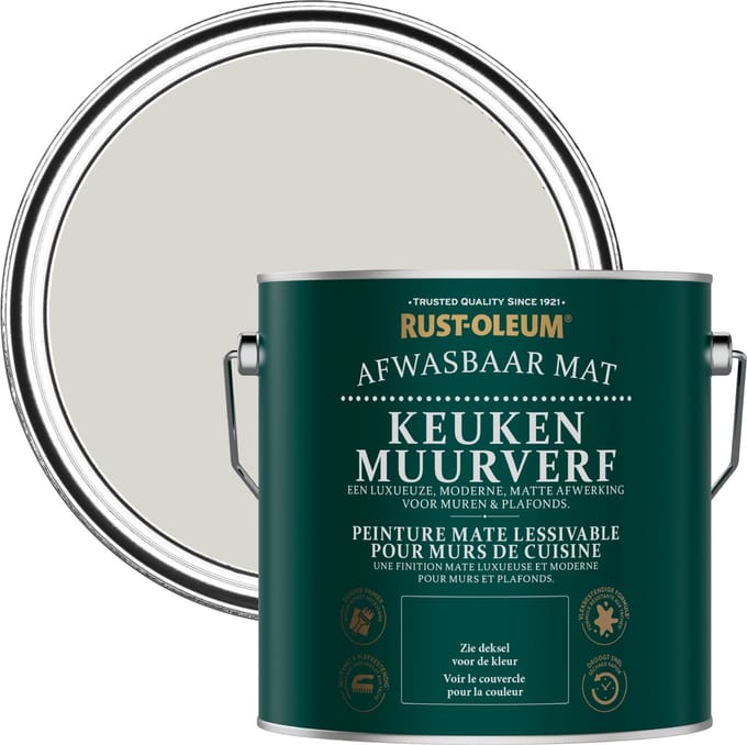 Rust-Oleum Grijs Keuken muurverf - Mokka 2,5L