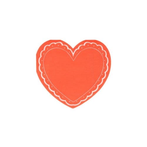 Meri meri valentijnsdag servetten small - lacy heart