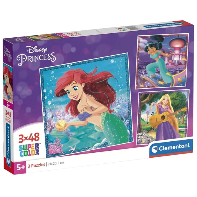 Clementoni - Puzzel - 3x48 Stukjes - Disney Prinsessen - Kinderpuzzel - Vanaf 5 jaar