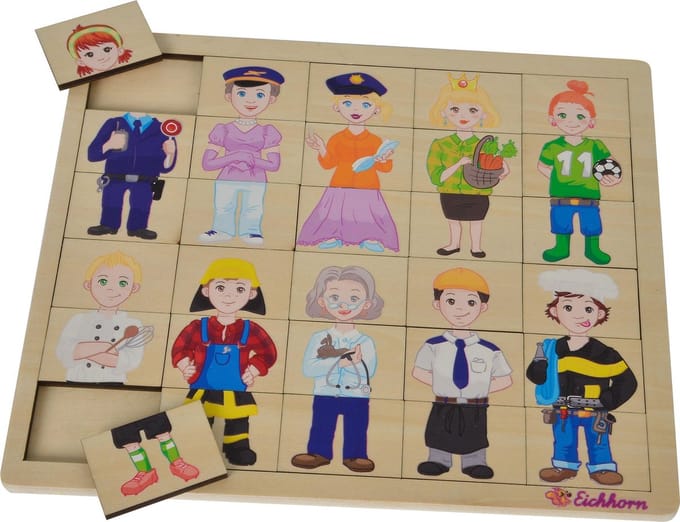 Eichhorn Wooden Puzzle - Professions 30st.