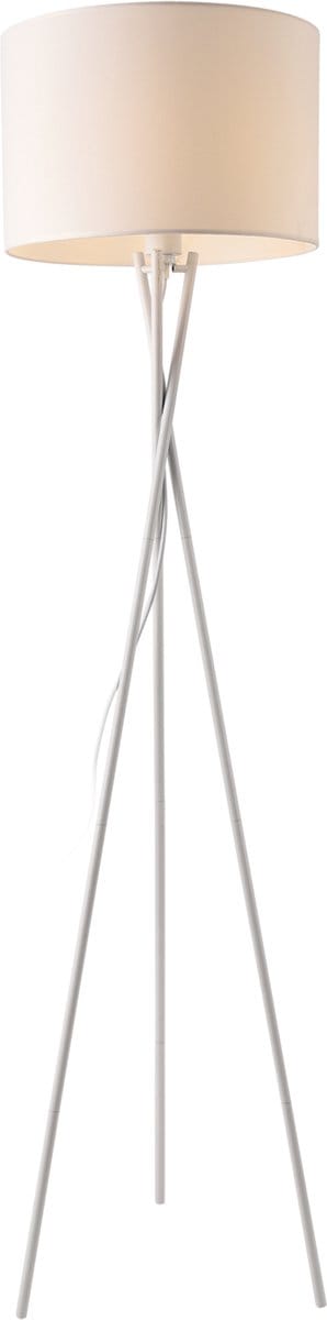 Vloerlamp Grenoble staande lamp metaal stof 154 cm E27 wit