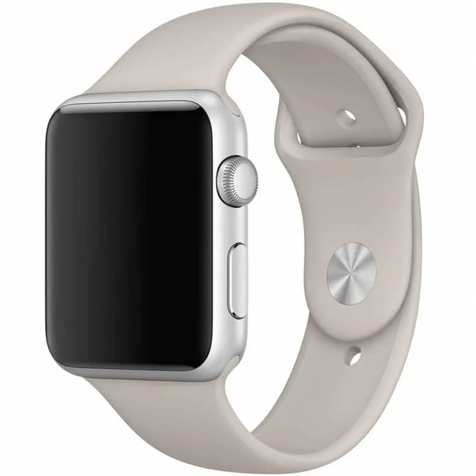 2+1 | Apple Watch Bandje Savro - Siliconen - Steenbruin