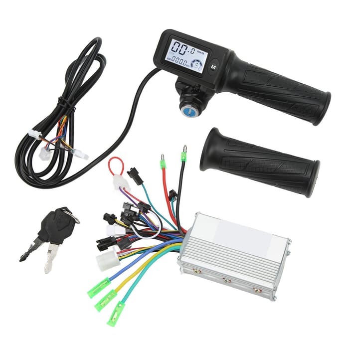 Kit de contrôleur pour véhicule électrique 36V 48V 350W Kit de contrôleur de moteur sans balais Contrôleur sans balais pour scooter avec écran LCD 805 black