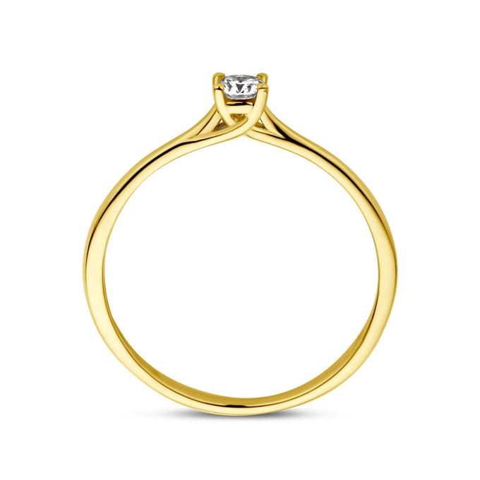 Aanzoeksring Diamant 0.10ct H Si