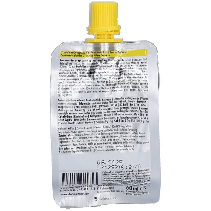 Liquid Gel - 60ml - Lemon + Caffeine