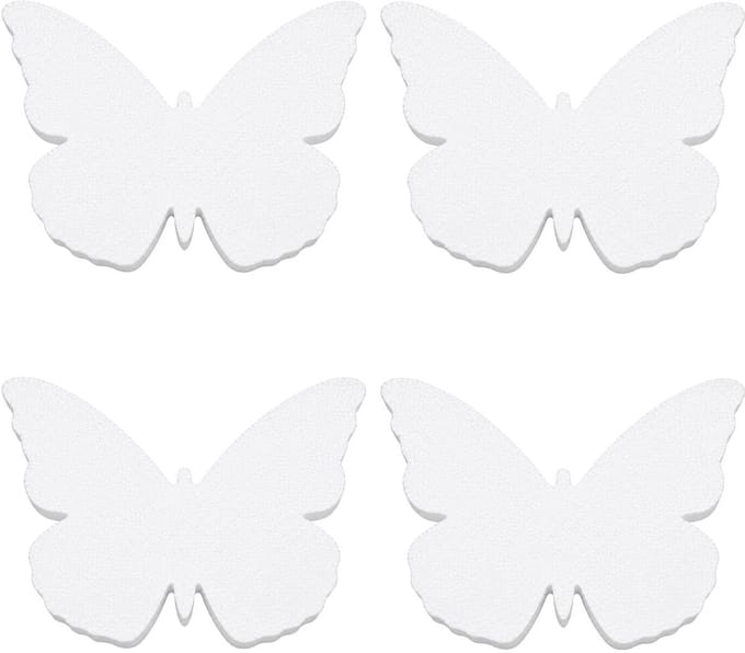 Piepschuim vormen - vlinder - 4x - H30 x B41 cm - styropor hobby / DIY vorm - basis knutselfiguren