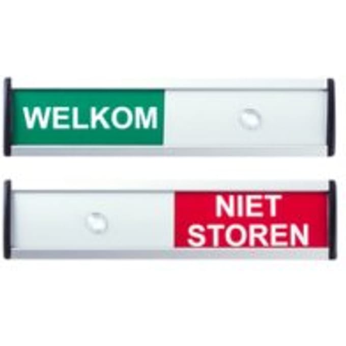Infobord welkom/niet storen 125x30mm