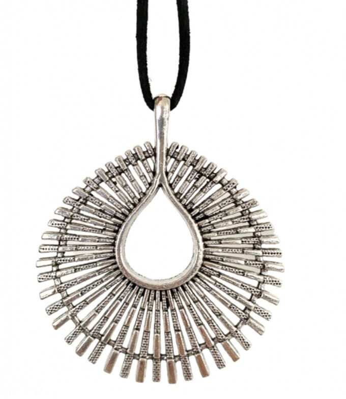 Ketting- Waaier- Metaal- Zilverkleur- Verstelbaar - Charme Bijoux