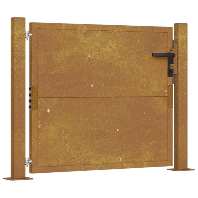 vidaXL - Tuinpoort - 100 - x - 75 - cm - Gepoedercoat - staal - Zwart - Vergrendelbaar